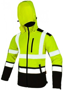 KURTKA ROBOCZA Z KAPTUREM ODBLASKOWA SOFTSHELL 3XL
