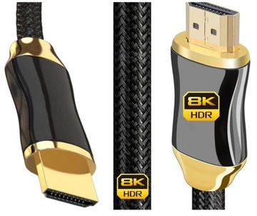 CERTYFIKOWANY Kabel HDMI 2.1 8K 4K eARC PREMIUM 2M