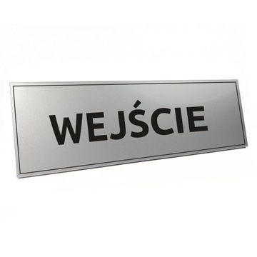 Tabliczka na drzwi WEJŚCIE samoprzylepna - seria B