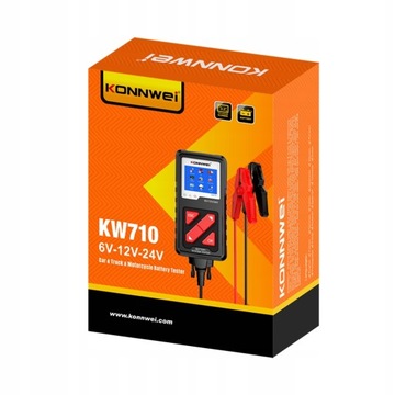 KONNWEI KW710 ТЕСТЕР АККУМУЛЯТОРА ПОЛЬСКОЕ МЕНЮ 6 В 12 В 36 В CE