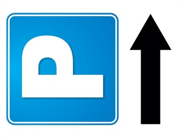 Указатель направления ПАРКОВКА НАПРАВО 30х40