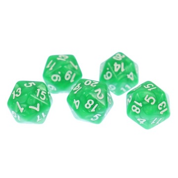 ZESTAW 25 KOSTEK K20 RPG BAGNO UTOPCÓW KOŚĆ DWUDZIESTOŚCIENNA