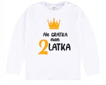 BLUZKA URODZINY 2 LATA ALE GRATKA MAM 2 LATKA 98