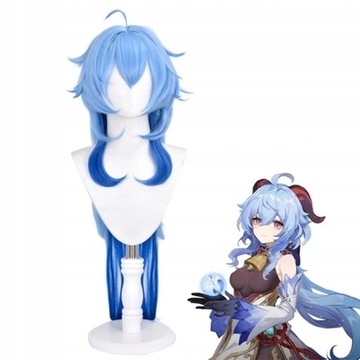 Peruka Genshin Impact Ganyu Cosplay Anime
