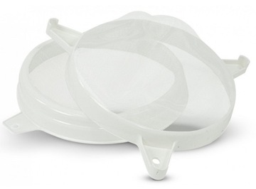 Sito do miodu podwójne nylonowe plastikowe gęste fi 24cm na małe wiadra