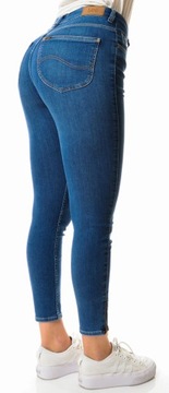 LEE spodnie BLUE skinny SCARLETT HIGH ZIP W26 L31