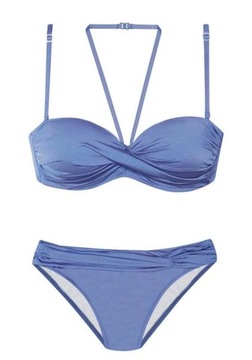 LASCANA niebieskie bikini multiway DÓŁ 40