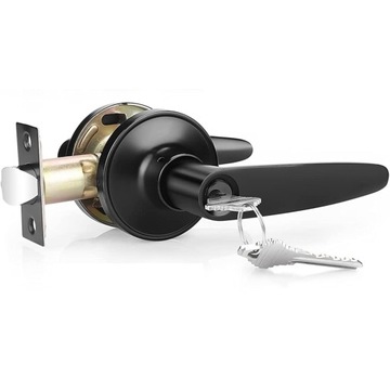 ДВЕРНАЯ РУЧКА С ЗАМКОМ НАБОР ЗАМКА ЧЕРНЫЙ + 3 КЛЮЧА