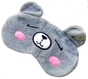 МАСКА ДЛЯ ВЕК ДЛЯ РАССЛАБЛЕНИЯ СНА плюшевый мишка серый OLDMAN PLUSH