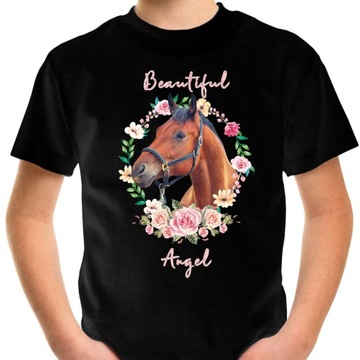 T-SHIRT KOSZULKA DLA DZIECKA KONIE 140 SUPER JAKOŚĆ