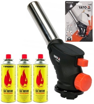 ГАЗОВАЯ ГОРЕЛКА YATO ПАЯЛЬНИК LUTLAMP TURBO 360 +3 ГАЗА YT-36710 + 3 ГАЗА