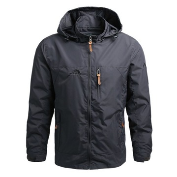 Męska lekka kurtka soft shell, wodoodporny wiatrowiec