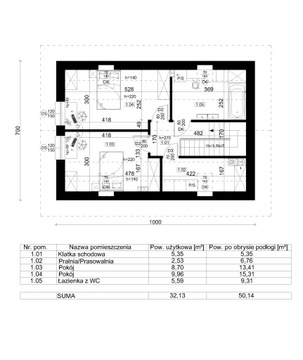 Проект частного дома 70 м2 с мансардой П.Лад