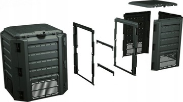 Замороженные -устойчивый компостер черный 380 литров 1 камера для биологических отходов