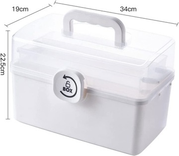 Контейнер-органайзер для аптечки первой помощи для хранения лекарств, три уровня, складной