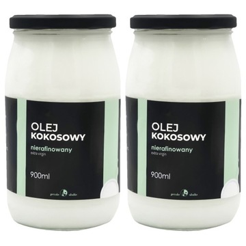 OLEJ KOKOSOWY nierafinowany zestaw 2 x 900ml
