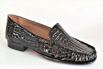 CAPRICE 24250-29 MOKASYNY BLACK CROCO PAT. R.39