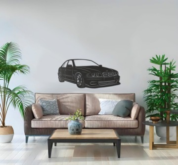 3D BMW 5 (E39) Деревянная картина стены украшения подарок светодиодный ночник XL