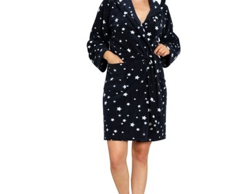 POLAROWY SZLAFROK DAMSKI Z KAPTUREM JAKOŚĆ KIESZEŃ