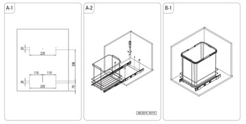 МУСОРНОЕ ВОРЗИНА STARAX 35 Л ДЛЯ ШКАФА 40