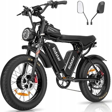 Rower elektryczny z podwójną baterią Ridstar Q20 Pro 3000W 52V 40Ah 60km/h 20