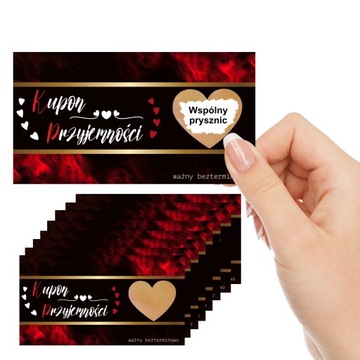 15x ZDRAPKI PRZYJEMNOŚCI MIŁOŚCI Prezent dla Chłopaka Męża VOUCHER KUPON