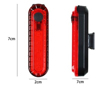 ЛАМПА велосипедный фонарик ЗАДНИЙ LED USB, подседельный штырь E088