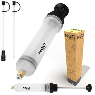 ШПРИЦ МАСЛЯНЫЙ ВСАСЫВАТЕЛЬ ТОРМОЗНАЯ ЖИДКОСТЬ ТОПЛИВО 200 МЛ НЕО РУЧНАЯ ВСАСЫВКА