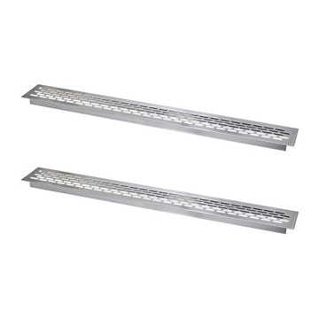 2 x ALUMINIOWA MEBLOWA KRATKA WENTYLACYJNA DO MEBLI METALOWA 60x484 - POLER