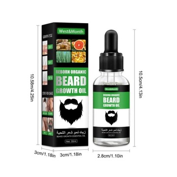 30 мл масла для роста бороды, натуральный уход за волосами на лице
