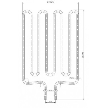 Sauna Grzałka Sawo HP01-004 - MN180 - 1,80 kW