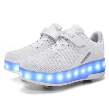 BUTOROLKI BUTY LED Z KÓŁKAMI WROTKI ROLKI