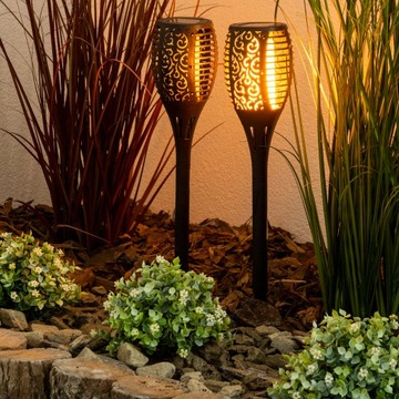 6x СОЛНЕЧНЫЙ ФОНАРЬ СВЕТОДИОДНЫЙ ФОНАРЬ С ШИПОВЫМ ЭФФЕКТОМ ПЛАМЕНИ