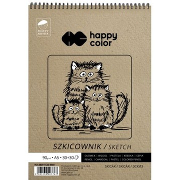 Szkicownik A5 na spirali Happy Color