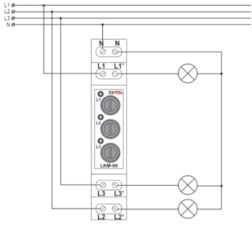 Индикатор питания, защищенный предохранителями LKM-09-40 Zamel