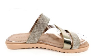 ЖЕНСКИЕ ТАПОЧКИ С ЗОЛОТЫМИ БЛЕСКАМИ R40