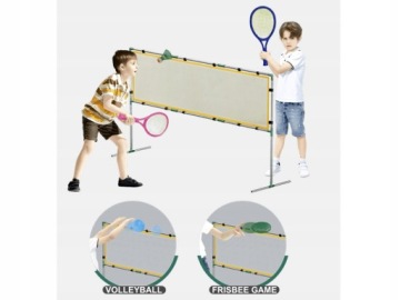 НАБОР 3В1 БАДМИНТОННАЯ ВОЛЕЙБОЛЬНАЯ СЕТКА С ДИСКОМ СПОРТИВНЫЙ НАБОР ДЛЯ ДЕТЕЙ