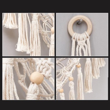 Hamak Siatka Pluszowa Zabawka Hamak Siatka Beżowy Biały