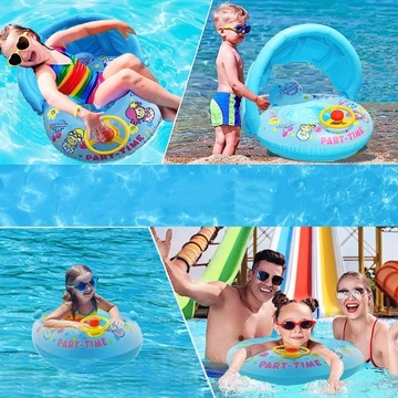 ДЕТСКОЕ КОЛЕСО С СОЛНЦЕЗАЩИТНЫМ КОЗЫРЕКОМ, КОЛЕСО ДЛЯ ПЛАВАНИЯ