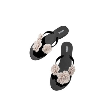 Melissa Japonki Damskie Harmonic Springtime Czarne Beżowe 39