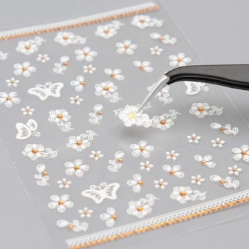 5D наклейки для украшения ногтей, узоры БАБОЧКИ