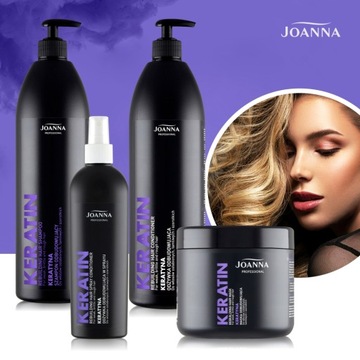 JOANNA Professional Keratin восстанавливающий шампунь для волос с кератином 1л