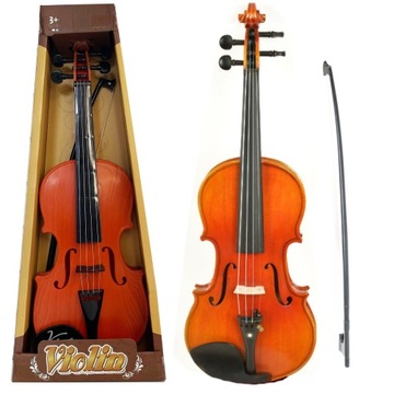 DUŻE SKRZYPCE DLA DZIECI SMYCZEK 43CM 4 STRUNY INSTRUMENT MUZYCZNY PREZENT