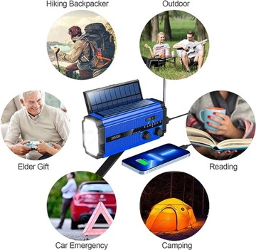 Радио с фонариком LED/DYNAMO/SOLAR OUTLET