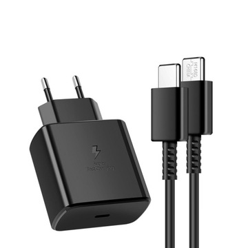СЕТЕВОЕ ЗАРЯДНОЕ УСТРОЙСТВО PD 45 Вт ДЛЯ БЫСТРОЙ ЗАРЯДКИ ДЛЯ SAMSUNG + КАБЕЛЬ USB-C ДЛИНОЙ 1 М