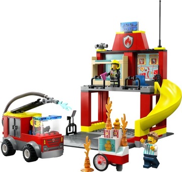 LEGO City 60375 Straż Pożarna Samochód Auto Remiza