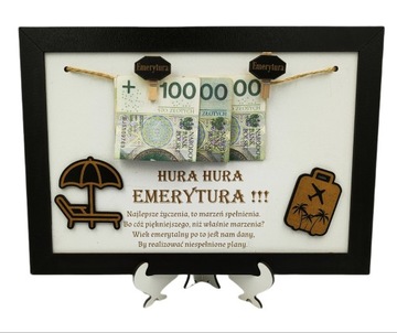 EMERYTURA PREZENT PODZIĘKOWANIE PAMIĄTKA STATUETKA