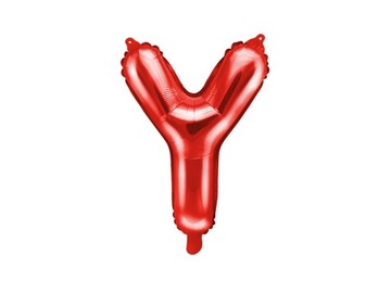 Balon foliowy Litera ''Y'', 35cm, czerwony
