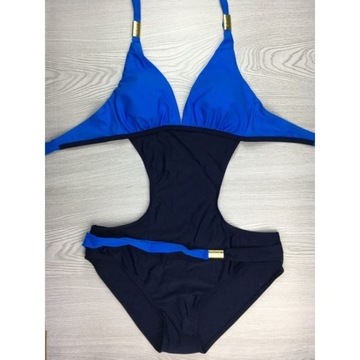 Damski jednoczęściowy strój kąpielowy seksowne wycięcie bikini stroje kąpielowe Push Up Beach, XXL