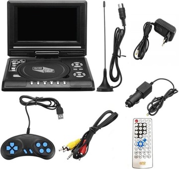 ПОРТАТИВНЫЙ DVD-ПЛЕЕР С ВИДЕОИГРАМИ В КОМПЛЕКТЕ 7,8 ДЮЙМА